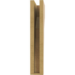 Ekena Millwork - CORUR035X08X20MONRCPR - Timberthane Faux Wood Corbel, Monterey Style, 3 1/2"W x 8"D x 20"H, Primed Tan