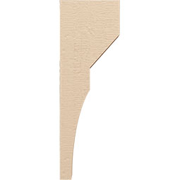 Ekena Millwork - CORUR035X08X24MONRCPR - Timberthane Faux Wood Corbel, Monterey Style, 3 1/2"W x 8"D x 24"H, Primed Tan