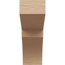 Ekena Millwork - CORUR035X10X10MONRCPR - Timberthane Faux Wood Corbel, Monterey Style, 3 1/2"W x 10"D x 10"H, Primed Tan
