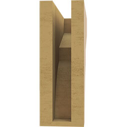 Ekena Millwork - CORUR035X10X10MONRCPR - Timberthane Faux Wood Corbel, Monterey Style, 3 1/2"W x 10"D x 10"H, Primed Tan