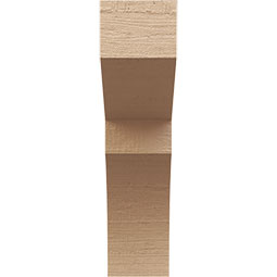 Ekena Millwork - CORUR035X10X14MONRCPR - Timberthane Faux Wood Corbel, Monterey Style, 3 1/2"W x 10"D x 14"H, Primed Tan