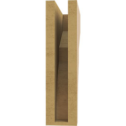 Ekena Millwork - CORUR035X10X14MONRCPR - Timberthane Faux Wood Corbel, Monterey Style, 3 1/2"W x 10"D x 14"H, Primed Tan