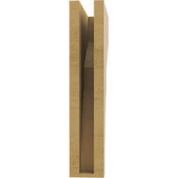 Ekena Millwork - CORUR035X10X18MONRCPR - Timberthane Faux Wood Corbel, Monterey Style, 3 1/2"W x 10"D x 18"H, Primed Tan