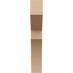Ekena Millwork - CORUR035X10X22MONRCPR - Timberthane Faux Wood Corbel, Monterey Style, 3 1/2"W x 10"D x 22"H, Primed Tan