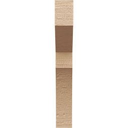 Ekena Millwork - CORUR035X10X26MONRCPR - Timberthane Faux Wood Corbel, Monterey Style, 3 1/2"W x 10"D x 26"H, Primed Tan