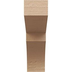 Ekena Millwork - CORUR035X12X12MONRCPR - Timberthane Faux Wood Corbel, Monterey Style, 3 1/2"W x 12"D x 12"H, Primed Tan