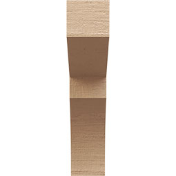Ekena Millwork - CORUR035X12X16MONRCPR - Timberthane Faux Wood Corbel, Monterey Style, 3 1/2"W x 12"D x 16"H, Primed Tan