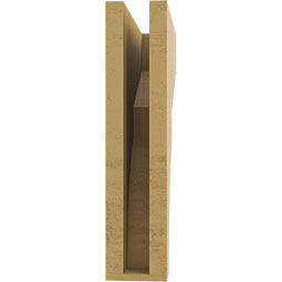 Ekena Millwork - CORUR035X12X16MONRCPR - Timberthane Faux Wood Corbel, Monterey Style, 3 1/2"W x 12"D x 16"H, Primed Tan