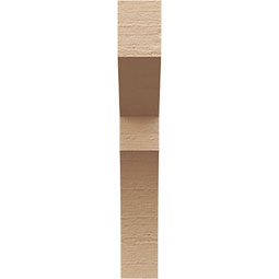 Ekena Millwork - CORUR035X12X24MONRCPR - Timberthane Faux Wood Corbel, Monterey Style, 3 1/2"W x 12"D x 24"H, Primed Tan