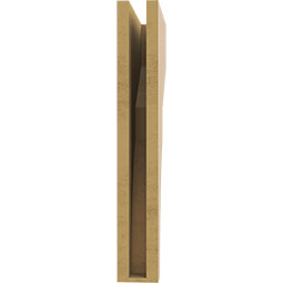 Ekena Millwork - CORUR035X12X24MONRCPR - Timberthane Faux Wood Corbel, Monterey Style, 3 1/2"W x 12"D x 24"H, Primed Tan