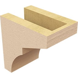 Ekena Millwork - CORURMON - Timberthane Faux Wood Corbel, Monterey Style