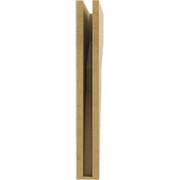Ekena Millwork - CORUR035X12X28MONRCPR - Timberthane Faux Wood Corbel, Monterey Style, 3 1/2"W x 12"D x 28"H, Primed Tan