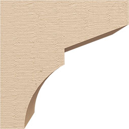 Ekena Millwork - CORUR055X06X06MONRCPR - Timberthane Faux Wood Corbel, Monterey Style, 5 1/2"W x 6"D x 6"H, Primed Tan