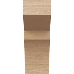 Ekena Millwork - CORUR055X06X14MONRCPR - Timberthane Faux Wood Corbel, Monterey Style, 5 1/2"W x 6"D x 14"H, Primed Tan