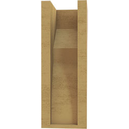 Ekena Millwork - CORUR055X06X14MONRCPR - Timberthane Faux Wood Corbel, Monterey Style, 5 1/2"W x 6"D x 14"H, Primed Tan