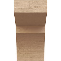 Ekena Millwork - CORUR055X06X10MONRCPR - Timberthane Faux Wood Corbel, Monterey Style, 5 1/2"W x 6"D x 10"H, Primed Tan
