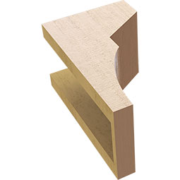 Ekena Millwork - CORUR055X06X10MONRCPR - Timberthane Faux Wood Corbel, Monterey Style, 5 1/2"W x 6"D x 10"H, Primed Tan