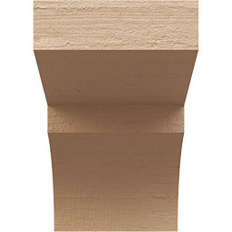 Ekena Millwork - CORUR055X08X08MONRCPR - Timberthane Faux Wood Corbel, Monterey Style, 5 1/2"W x 8"D x 8"H, Primed Tan