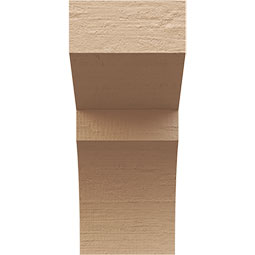 Ekena Millwork - CORUR055X08X12MONRCPR - Timberthane Faux Wood Corbel, Monterey Style, 5 1/2"W x 8"D x 12"H, Primed Tan