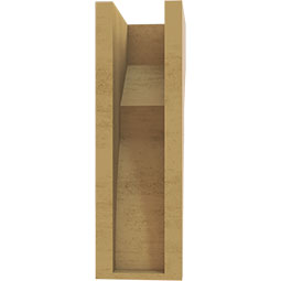 Ekena Millwork - CORUR055X08X16MONRCPR - Timberthane Faux Wood Corbel, Monterey Style, 5 1/2"W x 8"D x 16"H, Primed Tan