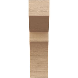 Ekena Millwork - CORUR055X08X20MONRCPR - Timberthane Faux Wood Corbel, Monterey Style, 5 1/2"W x 8"D x 20"H, Primed Tan