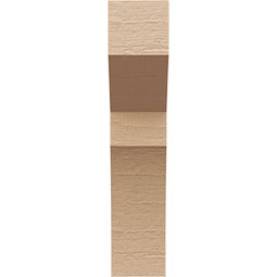 Ekena Millwork - CORUR055X08X24MONRCPR - Timberthane Faux Wood Corbel, Monterey Style, 5 1/2"W x 8"D x 24"H, Primed Tan