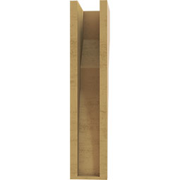 Ekena Millwork - CORUR055X08X24MONRCPR - Timberthane Faux Wood Corbel, Monterey Style, 5 1/2"W x 8"D x 24"H, Primed Tan