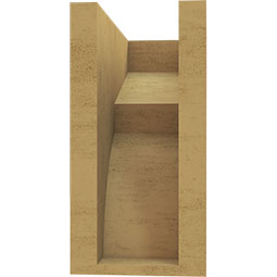 Ekena Millwork - CORUR055X10X10MONRCPR - Timberthane Faux Wood Corbel, Monterey Style, 5 1/2"W x 10"D x 10"H, Primed Tan