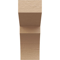 Ekena Millwork - CORUR055X10X14MONRCPR - Timberthane Faux Wood Corbel, Monterey Style, 5 1/2"W x 10"D x 14"H, Primed Tan