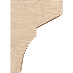 Ekena Millwork - CORUR055X10X14MONRCPR - Timberthane Faux Wood Corbel, Monterey Style, 5 1/2"W x 10"D x 14"H, Primed Tan