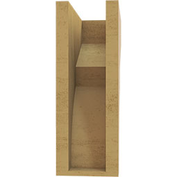 Ekena Millwork - CORUR055X10X14MONRCPR - Timberthane Faux Wood Corbel, Monterey Style, 5 1/2"W x 10"D x 14"H, Primed Tan
