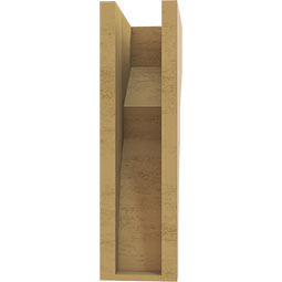 Ekena Millwork - CORUR055X10X18MONRCPR - Timberthane Faux Wood Corbel, Monterey Style, 5 1/2"W x 10"D x 18"H, Primed Tan