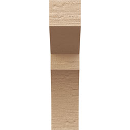 Ekena Millwork - CORUR055X10X22MONRCPR - Timberthane Faux Wood Corbel, Monterey Style, 5 1/2"W x 10"D x 22"H, Primed Tan