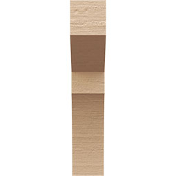 Ekena Millwork - CORUR055X10X26MONRCPR - Timberthane Faux Wood Corbel, Monterey Style, 5 1/2"W x 10"D x 26"H, Primed Tan
