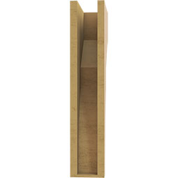 Ekena Millwork - CORUR055X10X26MONRCPR - Timberthane Faux Wood Corbel, Monterey Style, 5 1/2"W x 10"D x 26"H, Primed Tan
