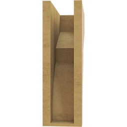 Ekena Millwork - CORUR055X12X16MONRCPR - Timberthane Faux Wood Corbel, Monterey Style, 5 1/2"W x 12"D x 16"H, Primed Tan