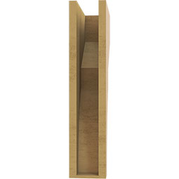 Ekena Millwork - CORUR055X12X24MONRCPR - Timberthane Faux Wood Corbel, Monterey Style, 5 1/2"W x 12"D x 24"H, Primed Tan