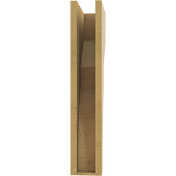 Ekena Millwork - CORUR055X12X28MONRCPR - Timberthane Faux Wood Corbel, Monterey Style, 5 1/2"W x 12"D x 28"H, Primed Tan