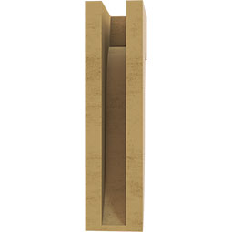 Ekena Millwork - CORUR035X06X14DELRCPR - Timberthane Faux Wood Corbel, Del Monte Style, 3 1/2"W x 6"D x 14"H, Primed Tan