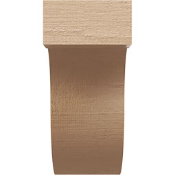 Ekena Millwork - CORUR035X08X08DELRCPR - Timberthane Faux Wood Corbel, Del Monte Style, 3 1/2"W x 8"D x 8"H, Primed Tan