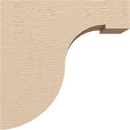 Ekena Millwork - CORUR035X08X08DELRCPR - Timberthane Faux Wood Corbel, Del Monte Style, 3 1/2"W x 8"D x 8"H, Primed Tan