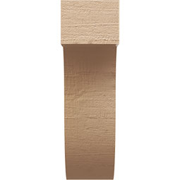 Ekena Millwork - CORUR035X08X12DELRCPR - Timberthane Faux Wood Corbel, Del Monte Style, 3 1/2"W x 8"D x 12"H, Primed Tan