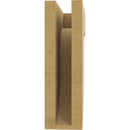 Ekena Millwork - CORUR035X08X12DELRCPR - Timberthane Faux Wood Corbel, Del Monte Style, 3 1/2"W x 8"D x 12"H, Primed Tan