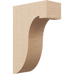 Ekena Millwork - CORUR035X08X12DELRCPR - Timberthane Faux Wood Corbel, Del Monte Style, 3 1/2"W x 8"D x 12"H, Primed Tan