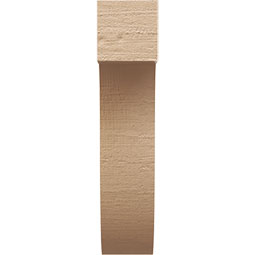 Ekena Millwork - CORUR035X08X16DELRCPR - Timberthane Faux Wood Corbel, Del Monte Style, 3 1/2"W x 8"D x 16"H, Primed Tan