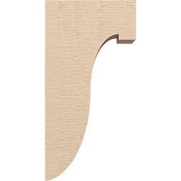 Ekena Millwork - CORUR035X08X16DELRCPR - Timberthane Faux Wood Corbel, Del Monte Style, 3 1/2"W x 8"D x 16"H, Primed Tan