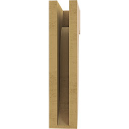 Ekena Millwork - CORUR035X08X16DELRCPR - Timberthane Faux Wood Corbel, Del Monte Style, 3 1/2"W x 8"D x 16"H, Primed Tan