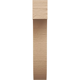 Ekena Millwork - CORUR035X08X20DELRCPR - Timberthane Faux Wood Corbel, Del Monte Style, 3 1/2"W x 8"D x 20"H, Primed Tan