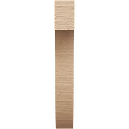 Ekena Millwork - CORUR035X08X24DELRCPR - Timberthane Faux Wood Corbel, Del Monte Style, 3 1/2"W x 8"D x 24"H, Primed Tan