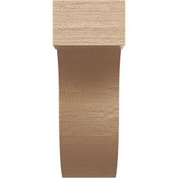Ekena Millwork - CORUR035X10X10DELRCPR - Timberthane Faux Wood Corbel, Del Monte Style, 3 1/2"W x 10"D x 10"H, Primed Tan